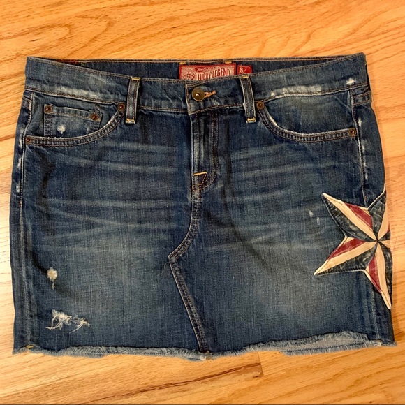 lucky denim skirt